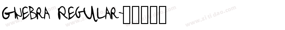 Ginebra Regular字体转换